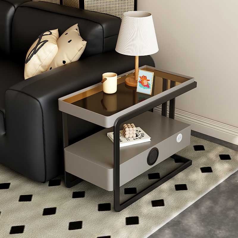 my意式极简沙发边几客厅轻奢感可移动茶几智能沙发边柜侧边柜子