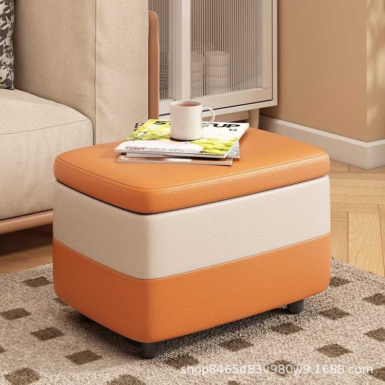 家用收纳凳入户换鞋凳客厅储物凳子沙发垫脚凳玄关换衣凳收纳凳子