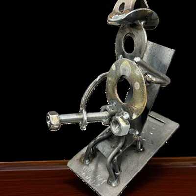 跨境Handmade Metal Drummer Windmill卸载金属鼓手风车装饰