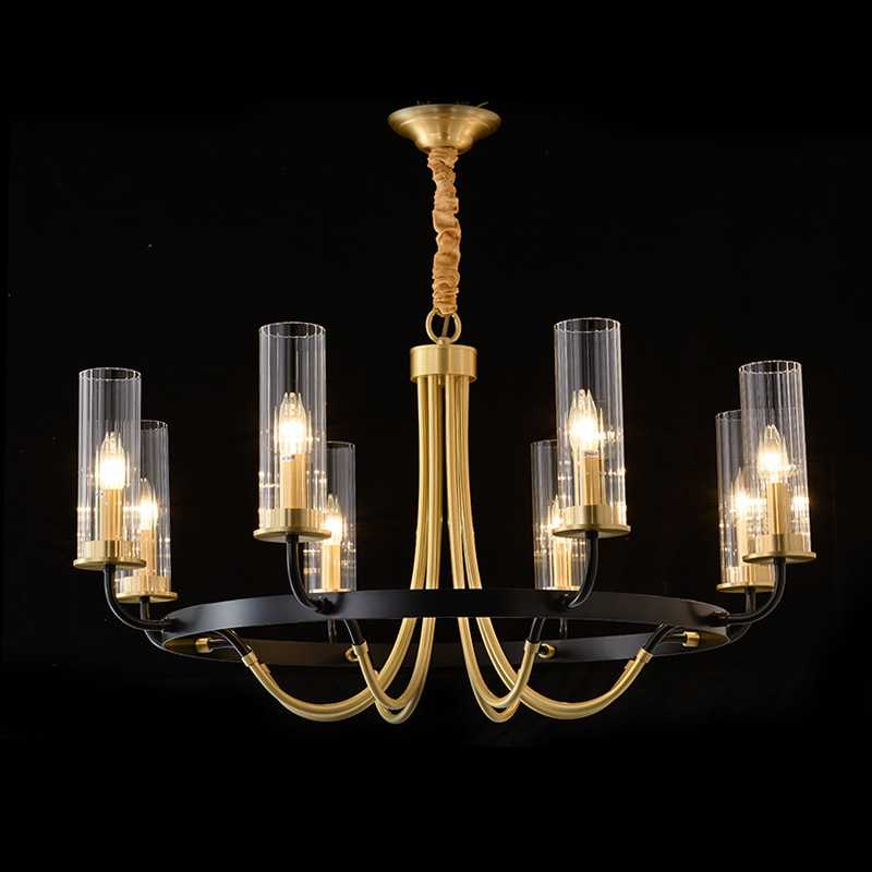 北欧后现代轻奢吊灯现代简约网红个性全铜家用客厅卧室餐厅灯具家