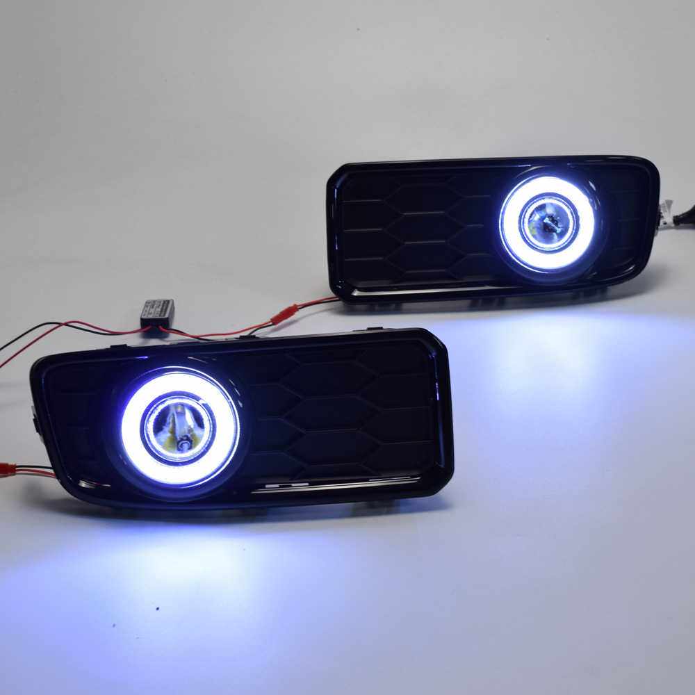 适用于坦克300改装天使眼雾灯总成专用LED日行灯前灯透镜