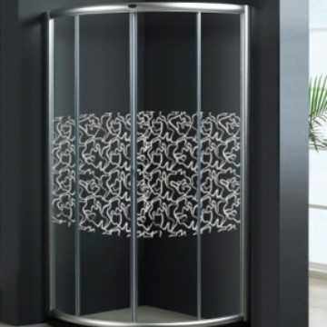 出口菲律宾淋浴房家装酒店艺术玻璃屏风定制两固两活浴室隔断