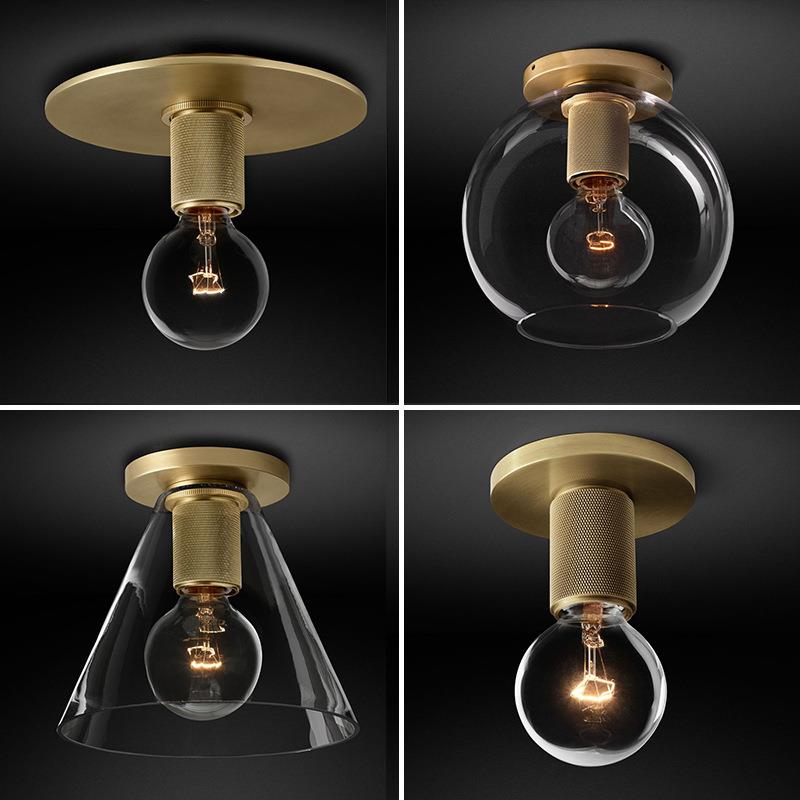 北欧简约走廊过道楼梯间迷你小吸顶灯设计师款创意个性玻璃吸顶灯