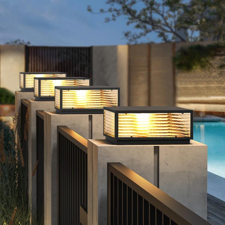 太阳能柱头灯户外庭院灯大门灯别墅花园灯围墙灯室外柱子灯门柱灯