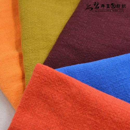 8*8麻棉竹节洗水面料 8支加厚竹节麻布 秋冬棉服休闲裤装用布现货