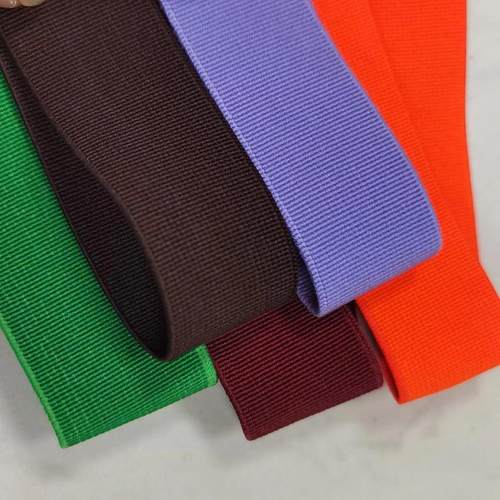 彩色现货密纹松紧带加密平带织带尼龙2.5-5.0cm裤腰弹力带腰头带