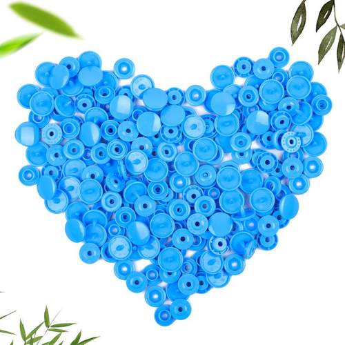 供应华联T5四合扣彩色塑料圆形有眼纽扣按扣儿童服装暗扣扣子