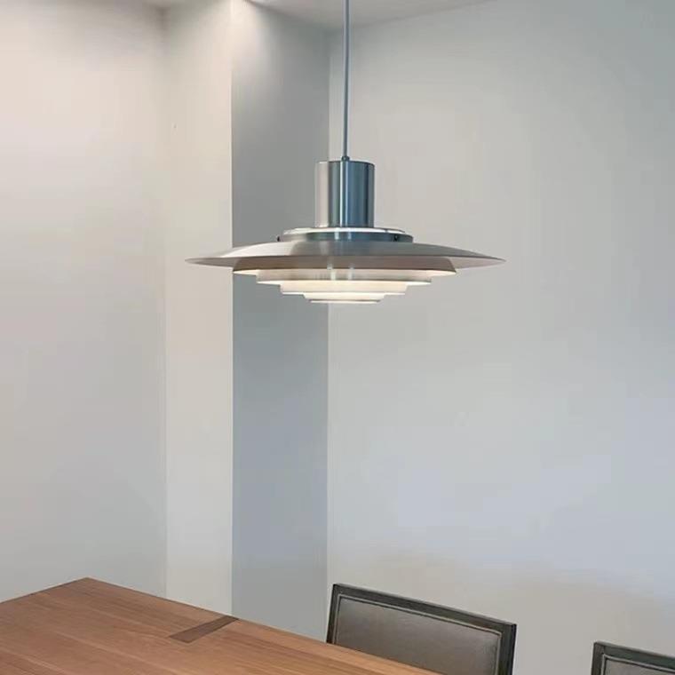 北欧吊灯现代简约吧台餐厅灯铝材多层灯具设计师风格创意飞碟吊灯