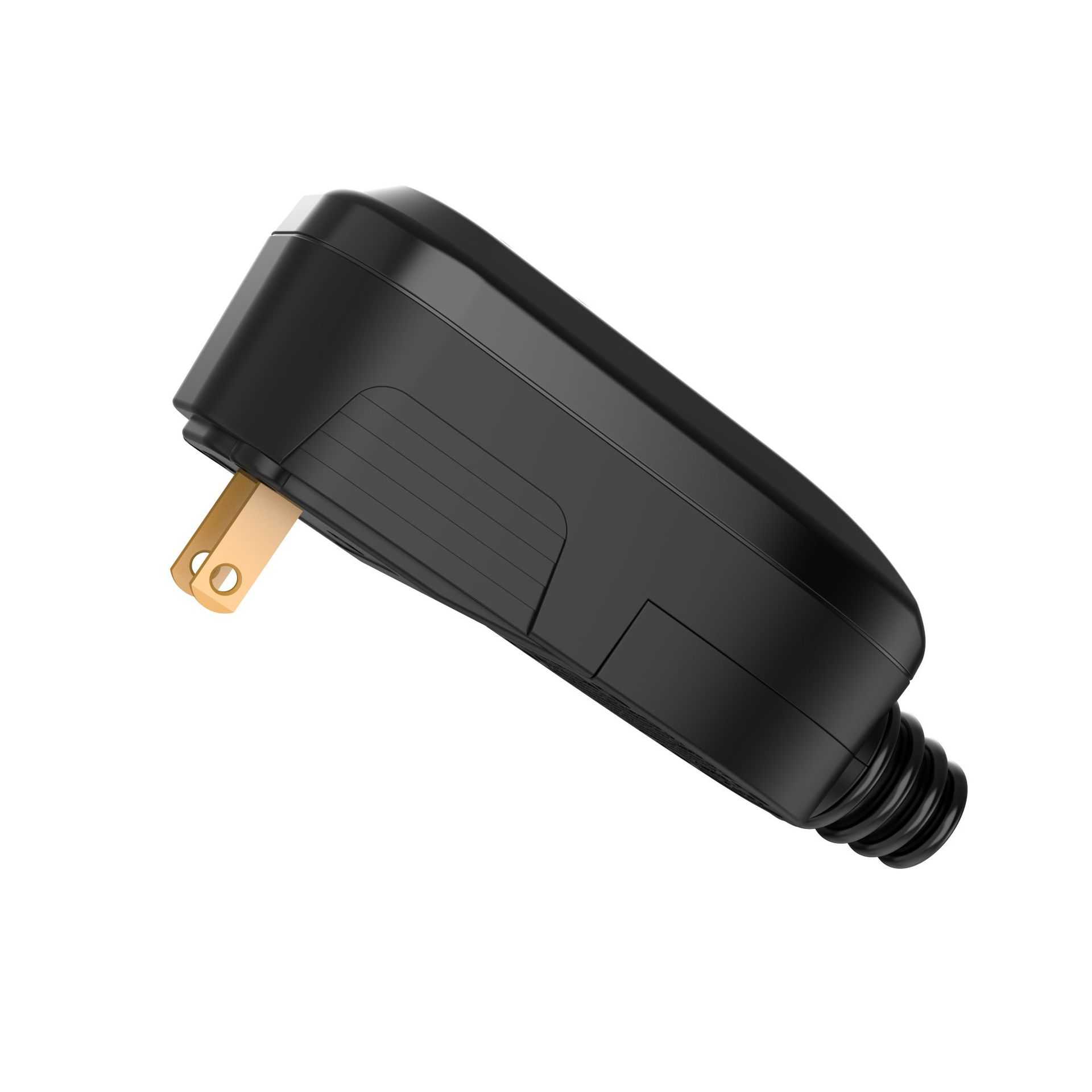 美规漏电保护两脚插头GFCI配套15A设备 接线两芯美式插头