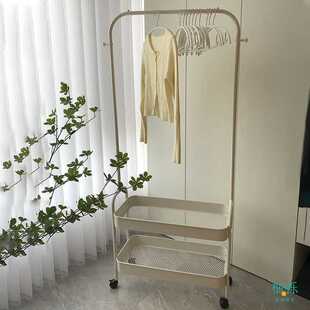 衣帽挂衣架落地式卧室简易床尾可移动床头床边晚上睡觉放衣服神器