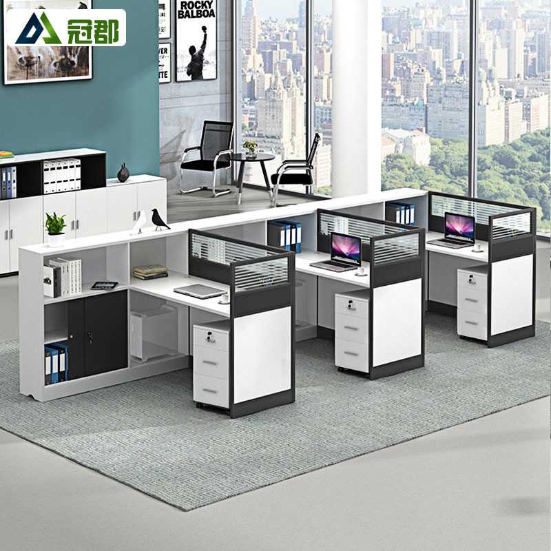 办公家具办公桌椅组合财务桌简约现代2人4人职员桌办公室创意卡位