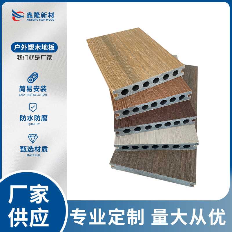 二代共挤塑木地板户外庭院花园露台阳台防水防腐室外拼接木塑