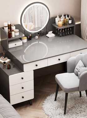 梳妆台斗柜一体可伸缩轻奢风小户型现代化妆桌收纳一体卧室化妆台