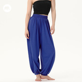 柔软带内抽绳日常瑜伽裤 omshan·basic 基础宽松休闲束脚灯笼裤