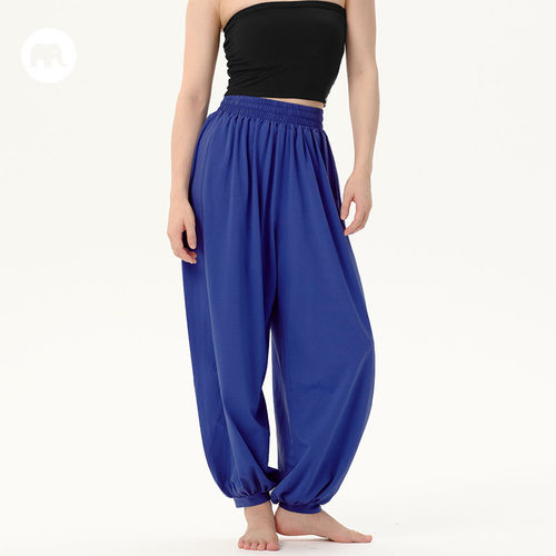omshan·basic 基础宽松休闲束脚灯笼裤 柔软带内抽绳日常瑜伽裤