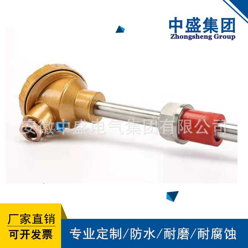 安徽天长市中盛温度传感器 K型热电偶WRN-230插入长度800mm