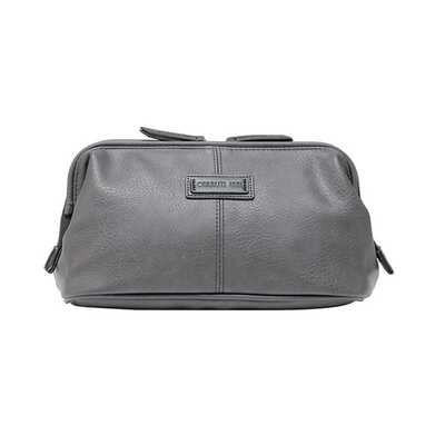 CERRUTI 1881阿拉梅达系列棕灰色洗漱包 NTC613