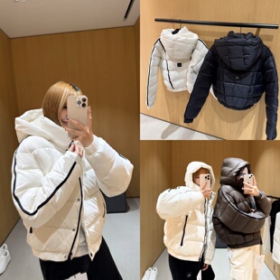 韩国直邮ALO Yoga肯豆同款面包服加厚保暖短款连帽羽绒服外套女款