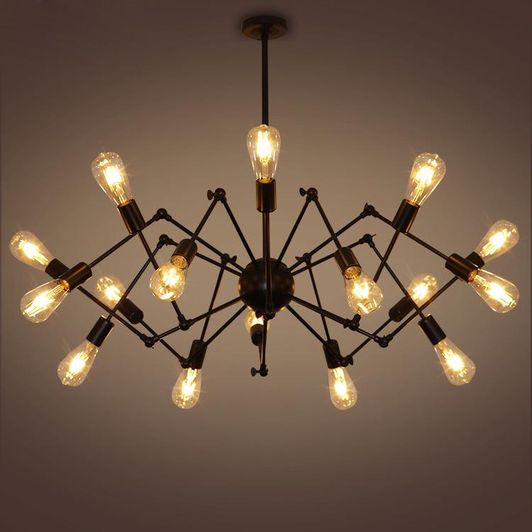 工业风蜘蛛吊灯创意个性复古客厅餐厅酒吧铁艺术北欧现代简约灯具
