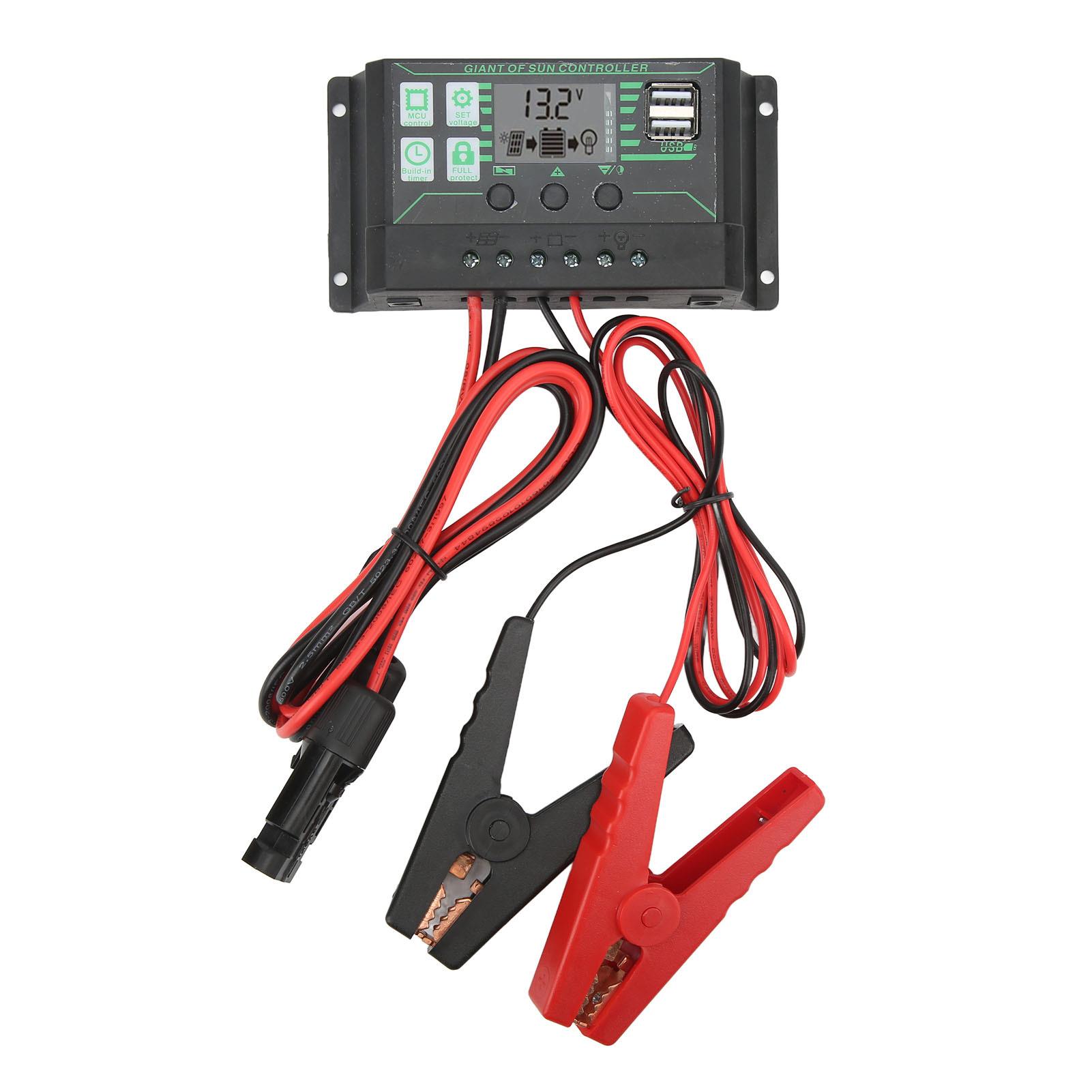 太阳能MPPT优化保护电池控制器带显示器户外便携充锂电池铅酸电池