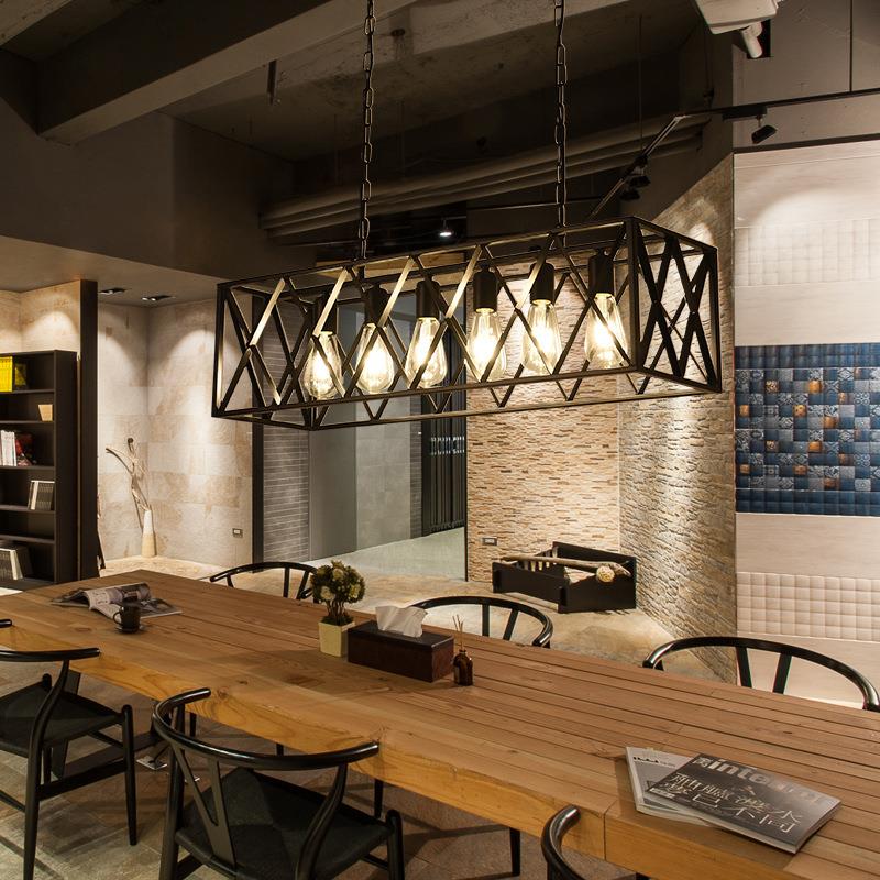 工业风吊灯创意个性装饰复古怀旧餐厅酒吧服装店咖啡厅铁艺吧台灯