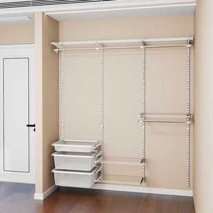 巧精灵零甲醛极简风低碳钢金属框架开放式家用卧室衣柜衣帽间定制