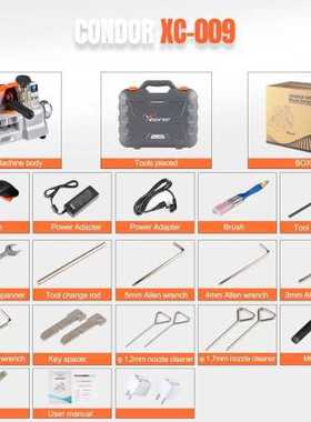 Xhorse XC0900EN DOLPHIN XC009电池版 卧式手动钥匙切割机全球版