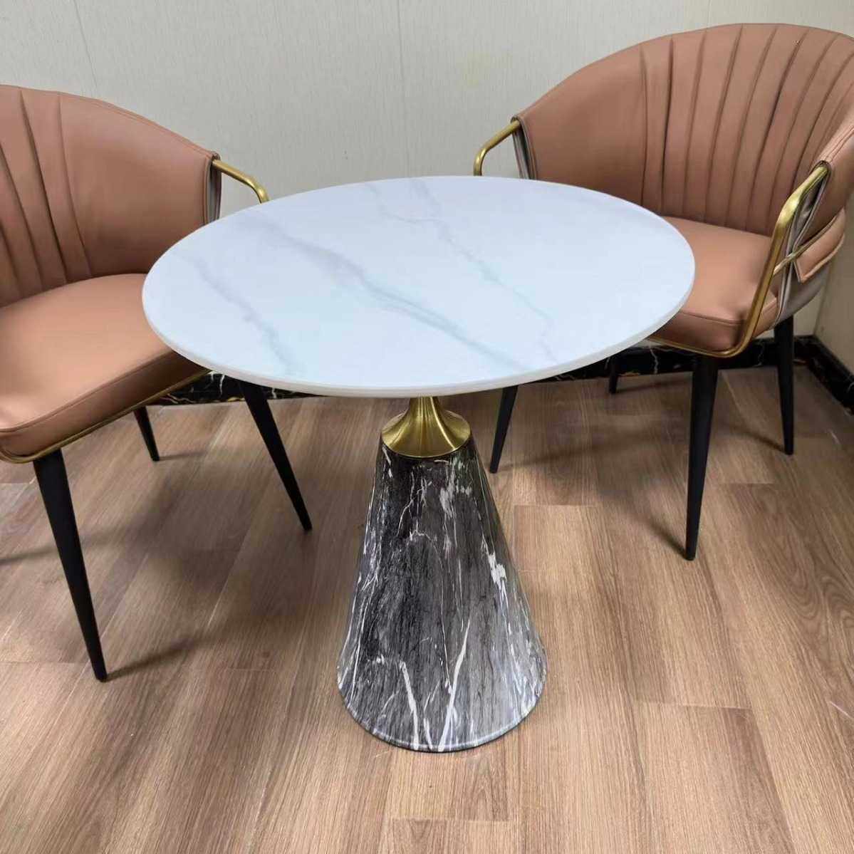 经济型洽谈桌系列五金底座可喷多种图绘配岩板面办公接待洽谈桌