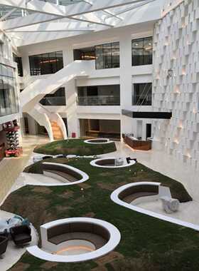 LG白色人造石弧形圆柱纯亚克力无接缝异形背景墙贴面12mm人造岗石