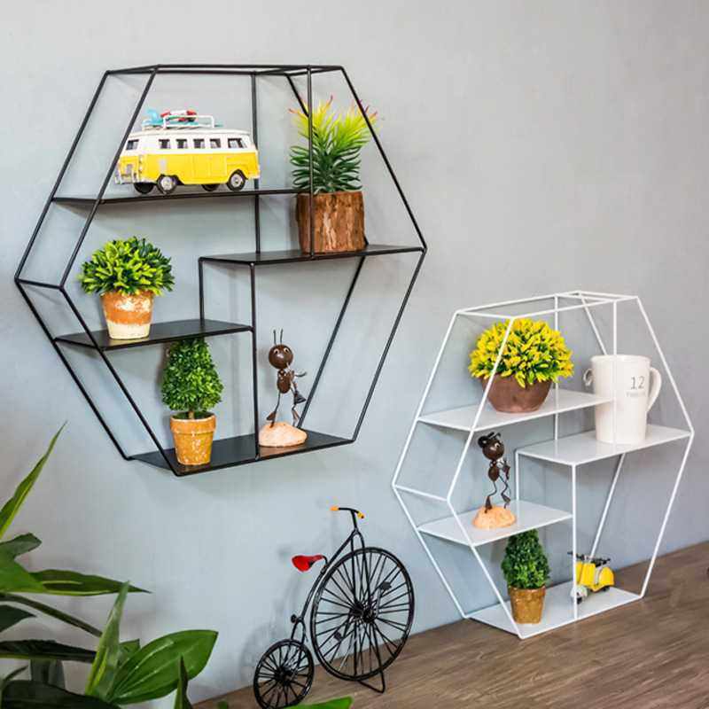 创意置物架铁艺壁饰壁挂铁艺壁挂装饰品墙壁厨房挂架多层置物架