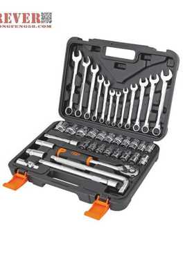 华丰巨箭37+1件套 50BV30铬钒钢材质精品套筒组套工具HF-81037A+1