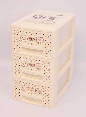 新陵R2136 抽屉式塑料桌面文件柜 A4四层塑料收纳柜