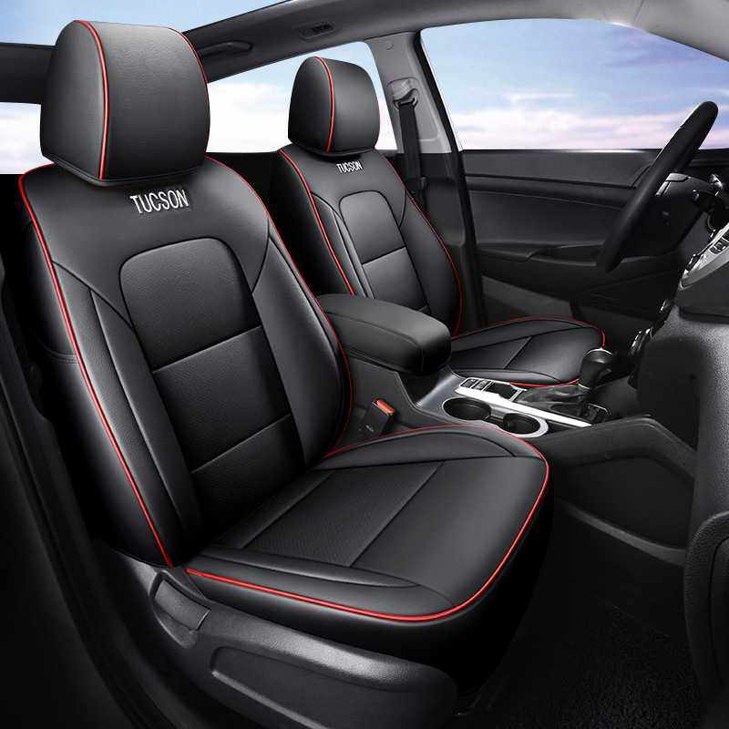 现代途胜车内饰专车专用座椅套四季半包/全包围中间真皮五座坐垫