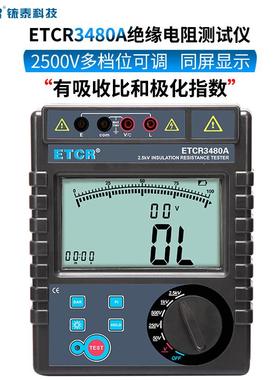 3480A绝缘电阻仪数字式3480B兆欧表5000V高精度