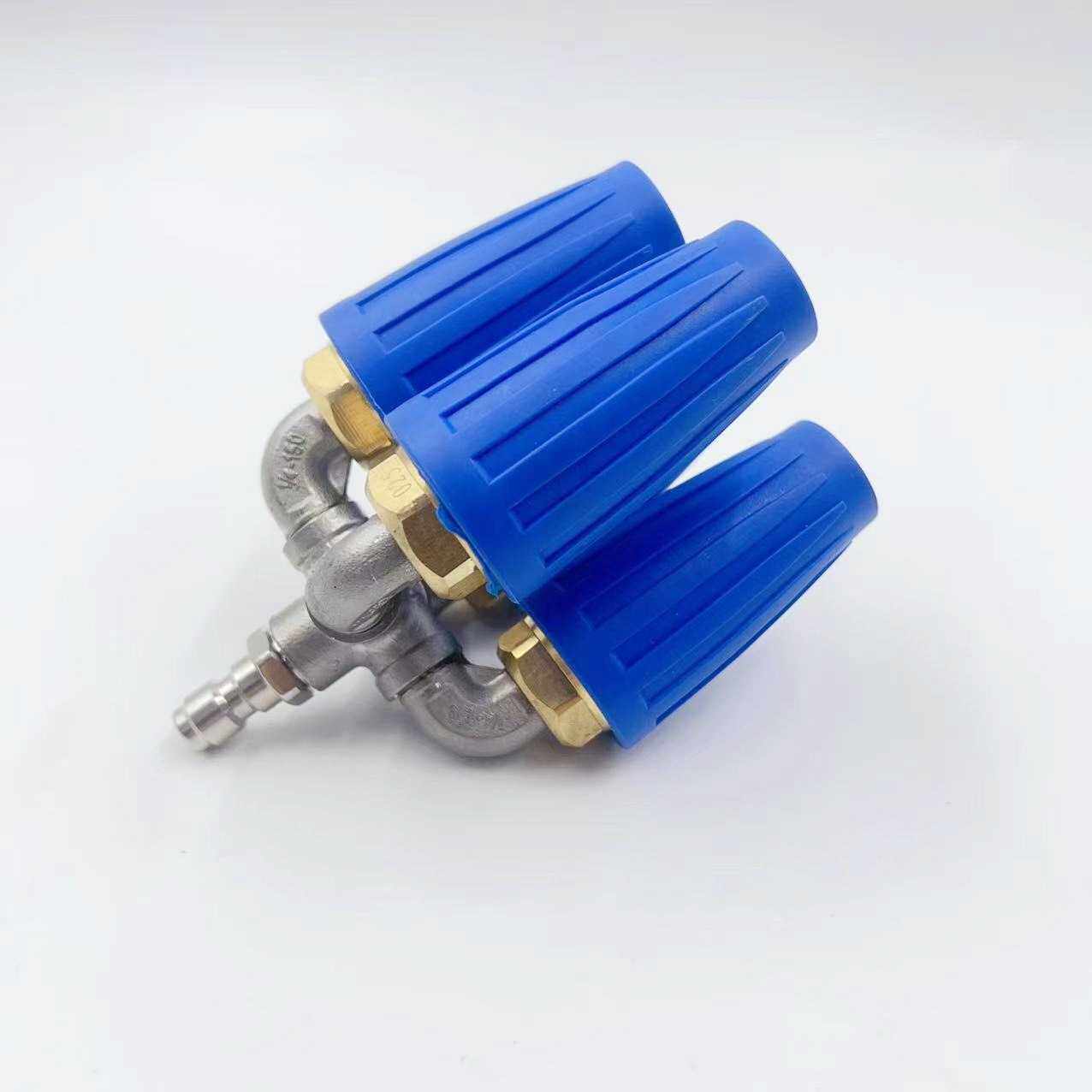 高压水枪旋转喷头铝合金搭配四通不锈钢水管接头TIP1/4 4000PSI