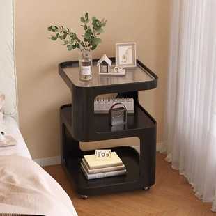 床头柜铁艺可移动带灯家用边柜卧室床头置物架小型免安装创意边几