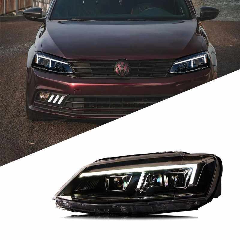 适用于12-18新速腾大灯总成改装奥迪R8日行灯双光透镜led氙