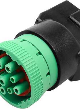 J1939转OBD2转接头J1939公头9P 用于汽车诊断设备连接器obd转接头