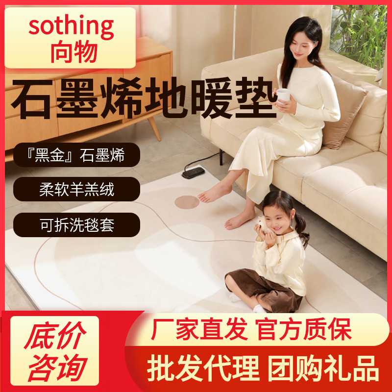 向物电热地毯地热垫碳晶地暖垫家用电地暖冬天加热地垫石墨烯发热
