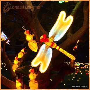 LED蜻蜓灯 动态发光LED蜻蜓造型灯 宽77CM 高50CM