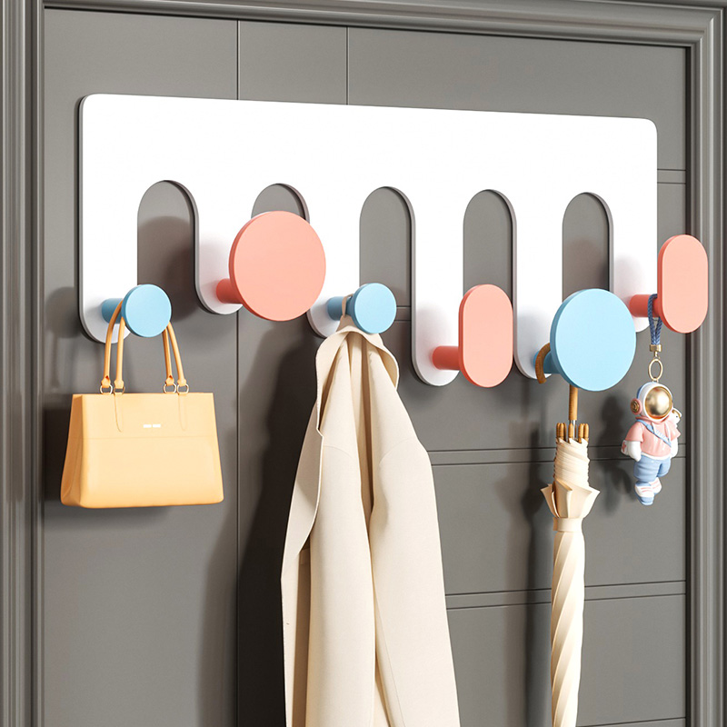 磁吸门后挂钩免打孔挂衣架门上无痕入户门N置物架防盗门收纳神器
