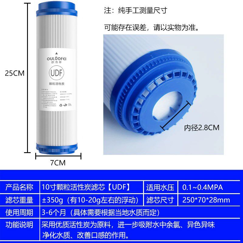 适配10寸净水器碳滤芯PP反渗透五级套装家用过滤器换芯水质前置