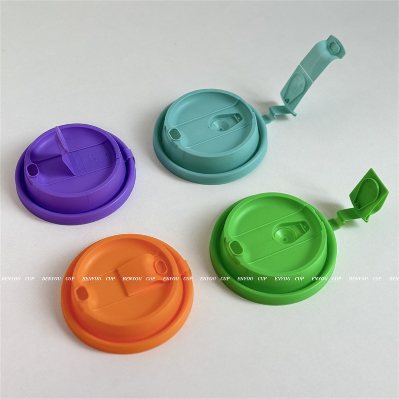 一次性插吸管直饮吸管防漏外卖打包连体一体塑料注塑咖啡奶茶杯盖