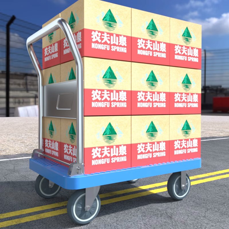 小推车拉货搬运车k手推车折叠拖车便携平板家用拖车快递仓库小拉