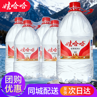 娃哈哈纯净水5.5L*4整箱装