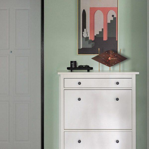 现简约立体多边形钻石立钟客厅书房玄关卧室尼尔森轻奢胡桃木钟,家居饰品,挂钟,淘宝优惠券,粉丝福利购,淘宝优惠卷