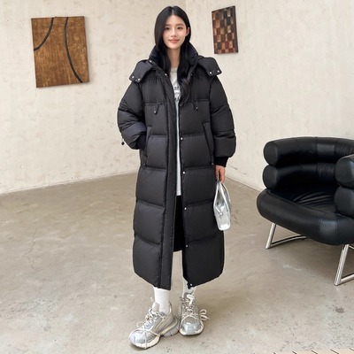 【佟丽娅同款】鸭鸭羽绒服女2025冬季新款长款保暖简约女士外套