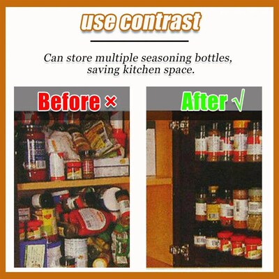 2/4pcs Kitchen Storage Rack Seasoning Jar Storage Rack Simpl