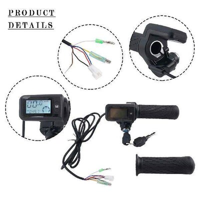 Cyling Ebike Throttle With Display Bicycle Handlebar With