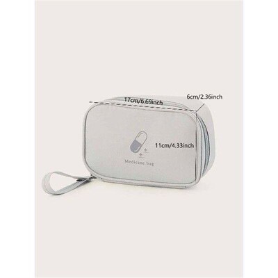 1pc Portable Medicine  Bag, Travel First Aid Bag, For ,